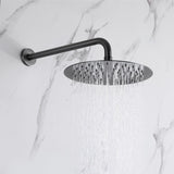 Cabezal de ducha de lluvia redondo de 10 "de oro cepillado Sistema de ducha de lluvia montado en la pared con ducha de mano de latón macizo