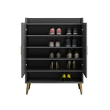 Nordic Gray Shoe Cabinet 4 Shelves Entryway Shoe Cabinet