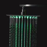 Dree LED-Duschset aus gebürstetem Nickel, 25,4 cm, mit Handbrause und Wanneneinlauf, Dusch-Kombinationsset
