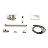 Modern 12" Wall Mounted Shower System with Handheld Shower Pressure Balance Valve