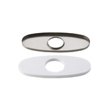Modern 4" Deck Plate Escutcheon for Single Hole Faucet Installation Stainless Steel