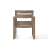 ナチュラルな長方形のチーク材のテーブルと椅子を備えた7ピースのモダンなアウトドアダイニングセット