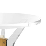 23.6"Dia 現代明確なアクリル エンド テーブルの小さい円形のサイド テーブル