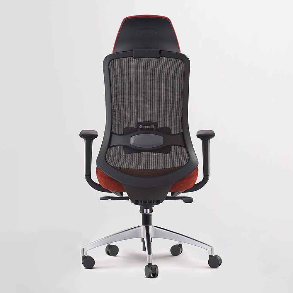 Contemporary Light Gray Mesh Swivel Office Chair with High Back & Adjustable Height-Furniture,Office Chairs,Office Furniture