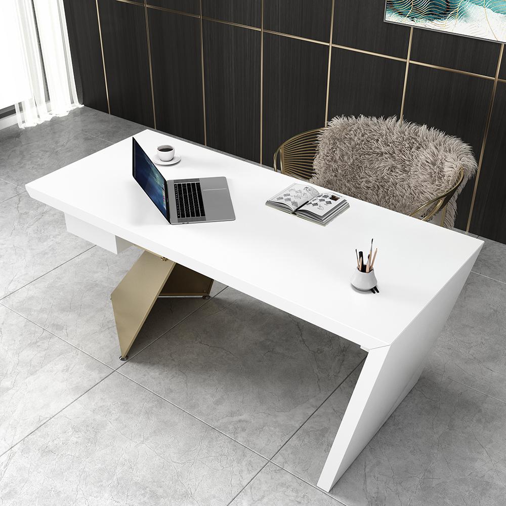 63 Modern Office Desk with Drawer Writing Desk with Abstract