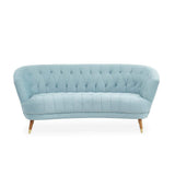 Nordic 84" Light Blue Chesterfield Sofa Tufted Back-Furniture,Living Room Furniture,Sofas &amp; Loveseats
