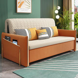 مخملية كاملة نائمة الأريكة منجدة الأريكة الحديثة القابلة للتحويل مع التخزين