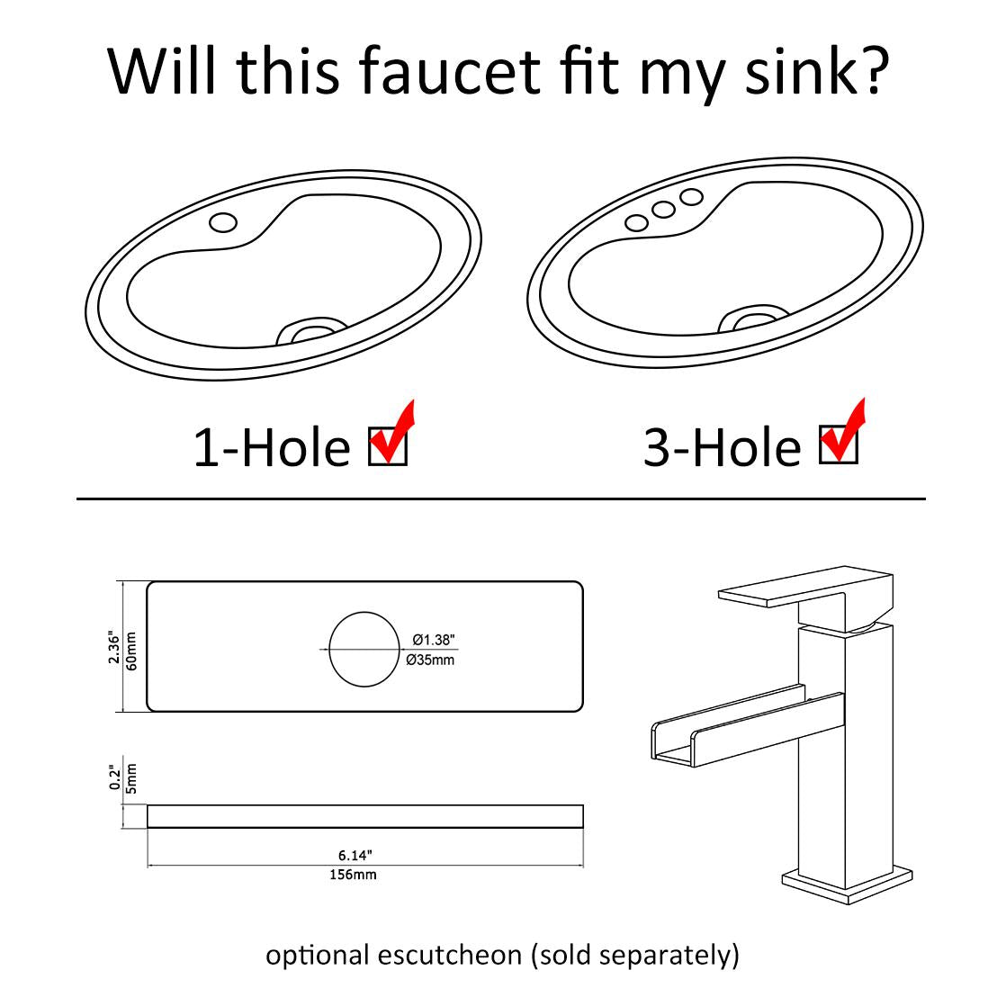 Modern Single Handle One Hole Waterfall Bathroom Sink Faucet Solid Brass in Matte Black