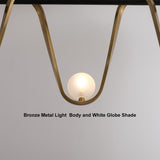 Lumière île linéaire de bronze moderne Lumière pendante en spirale unique pour salle à manger