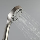 Victoria Deck Mount Waterfall Tub Faucet with Handheld Shower in Brushed Nickel