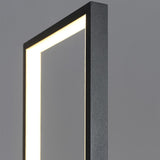 Lámpara de pie LED de metal Lámpara de pie rectangular con base negra