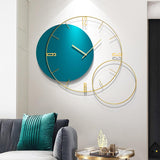 Horloge murale surdimensionnée à rond moderne Art de décoration intérieure en vert