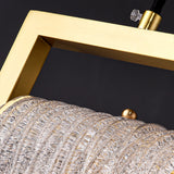 Lámpara colgante de oro posmoderno Cascada de vidrio de 1 luz para dormitorio y sala de estar