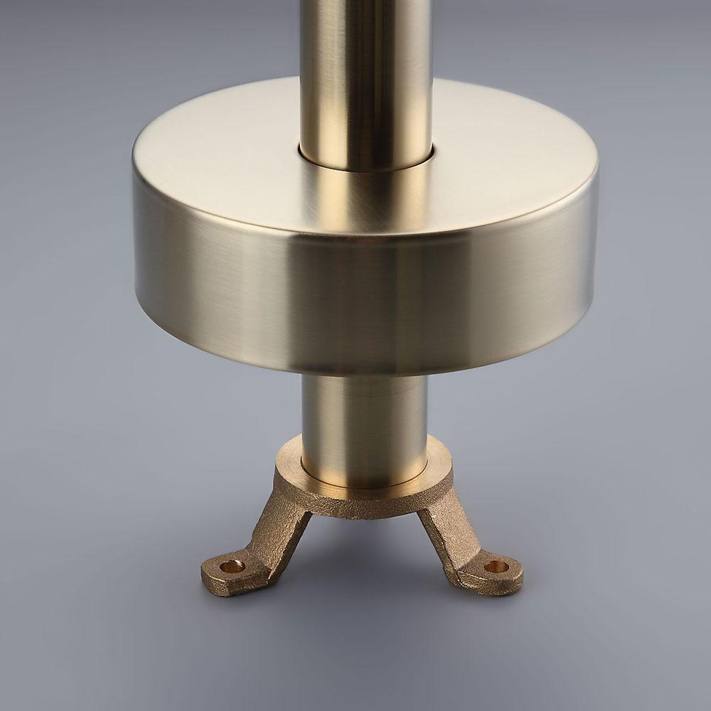 Brewst Solid Brass Single Handle Modern Floor Mounted Tub Filler Spout Faucet