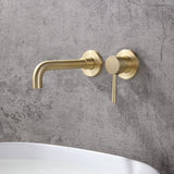 Brackaged Brass Single levier mural robinet de salle de bain pivotant robinet d'évier pivotant
