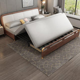 74.8" Full Sleeper Sofa Leath-aire Upholstered Convertible Sofa Storage Sofa