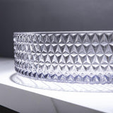 Vessel Transparentes rautenförmiges Kristallglas-Badezimmer-Waschbecken