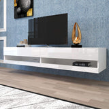 180 Wall Mounted Floating 80" TV Stand with 20 Color LED-TV Stand