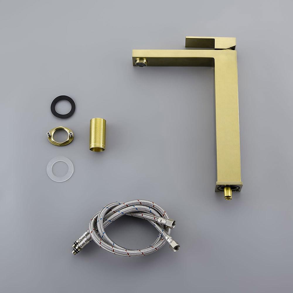 Stylish Luxury Single Handle One Hole Brass Bathroom Vessel Sink Faucet