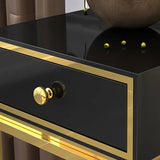 Modern Luxury Freestanding Black/White And Gold Shelving Unit For Living Room