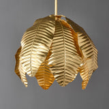 Glam Blattgold Kronleuchter Metall Blätter Pendelleuchte Lampe Leuchte Wohnzimmer Schlafzimmer