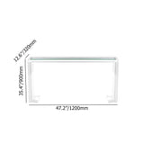 47.2_ Table de console rectangulaire acrylique en vitre