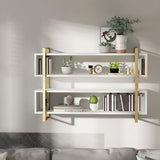 White Nordic 4-Tier Floating Shelf Decorative Wall Shelf