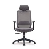 Minimalist Gray Breathable Office Chair Upholstered Adjustable Height-Furniture,Office Chairs,Office Furniture
