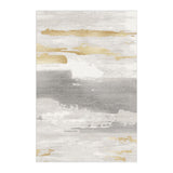 Gold & Gray Abstract Modern Rectangle Rug Indoor Area Rug 5'x7'