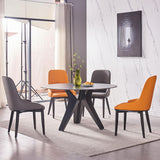 Modern Upholstered Dark Gray Dining Chair (Set of 2)