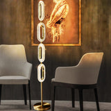 مصباح الأرضية الحديثة LED LED 4-Light Plug-in Brass Lamp in Gold