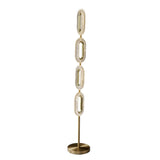 Modern Floor Lamp LED Light 4-Light Plug-in Brass Standing Lamp in Gold