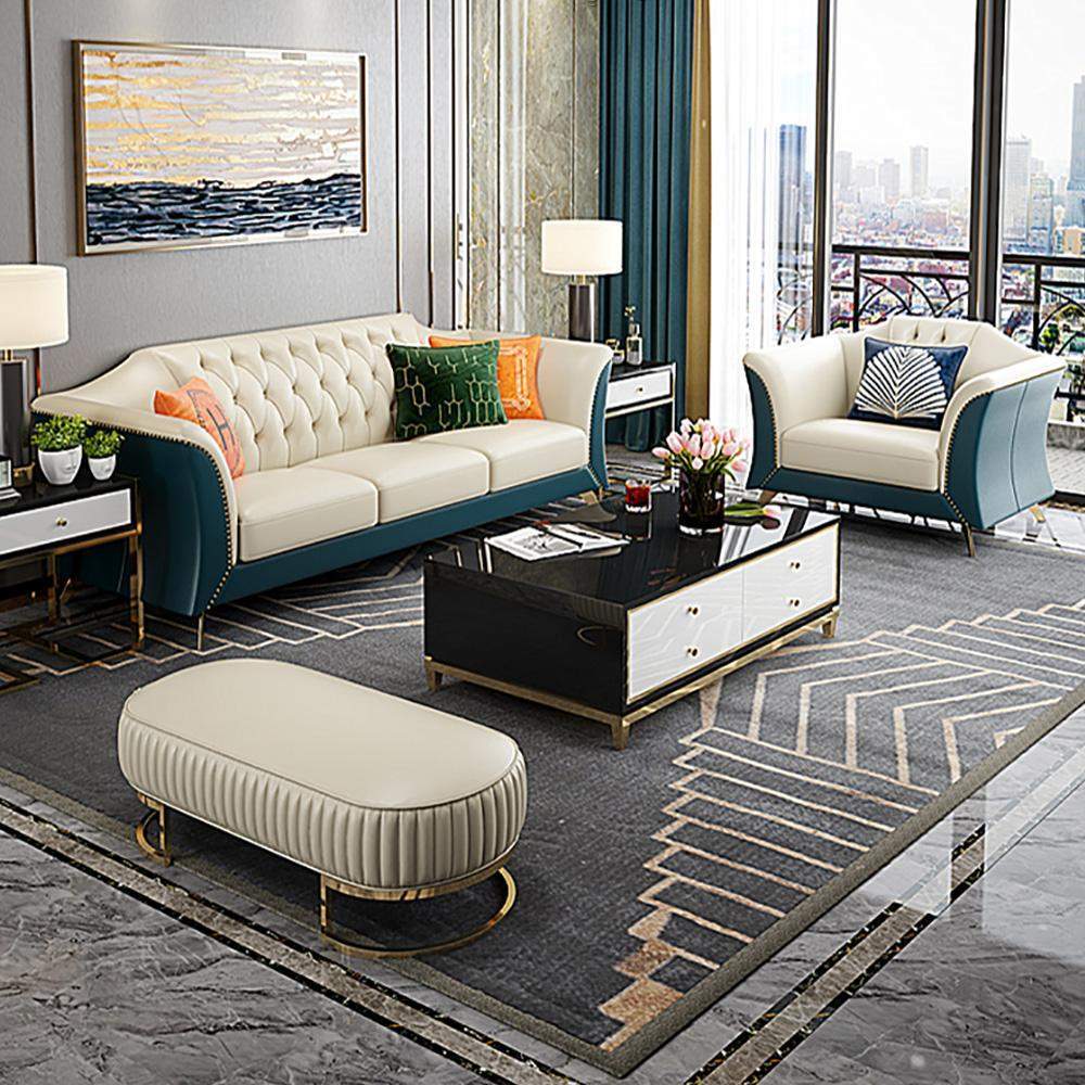 Sofa Set: Buy Modern Leather & Fabric Sofa Formal Sofa Set Living Room Sofa  Sets -