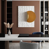 Rectángulo Fondo de decoración de pared naranja moderno Arte de pared geométrico creativo