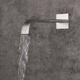Dree - Juego de ducha de níquel cepillado con LED de 10" con ducha de mano y juego combinado de ducha con caño para bañera