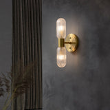 Gold Brass Wall Sconce 2-Light  LED Indoor Lighting Up and Down