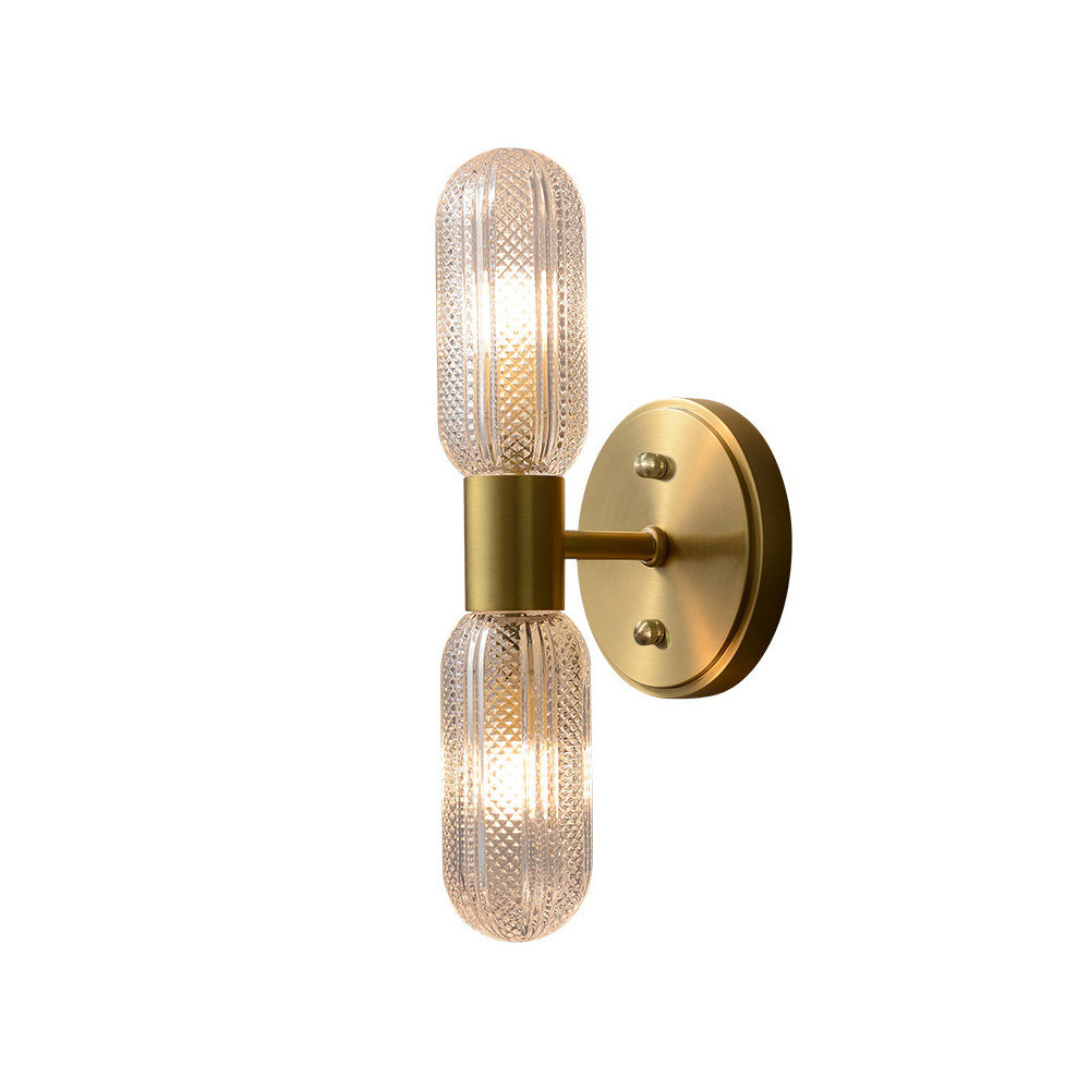 Gold Brass Wall Sconce 2-Light  LED Indoor Lighting Up and Down