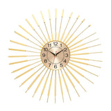 24" Modern Oversized Golden Wall Clock with Helical Shape Metal Frame