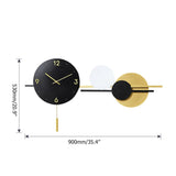 Simple géométrique chronométrique surdimensionnée Horloge de la mode moderne décoration de la mode