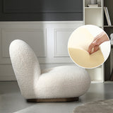 OffWhite Boucle Floor Sofá Lounge Chair Cojín suave Single Sleeper