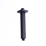 Solid Brass 8 Inch Rainshower Shower Arm & Flange for Ceiling Mount in Matte Black