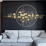 3D Gold Modern Style Wanddekoration Metall Home Hanging Art