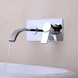 Virt Contemporary Single Handle Wall Mount Bathroom Sink Faucet Polished Chrome