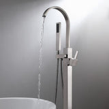 Nickel brossé Faisant du remplissage de baignoire en laiton simple avec douche à main