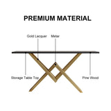 طاولة لهجمة طاولة وحدة التحكم السوداء والذهبية لدجال X الأساسي المعدني في صغيرة