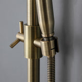 Accesorio de ducha tipo lluvia redondo con dos manijas de latón envejecido clásico expuesto Latón macizo