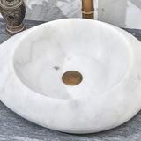الوعاء البيضاوي الحجر الطبيعي الحمام غسل بالوعة الحصود الشكل