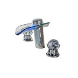 Morga LED Waterred Waterfall Bathroom Spower répandu robinet d'évier avec poignées en cristal