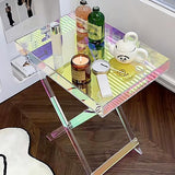 Table d'appoint pliante en acrylique moderne claire