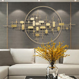 3D Gold Modern Style Wall Decor Metal Home Hanging Art